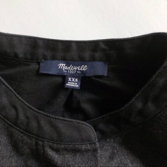 MADEWELL Wool/ Cotton Blend Flannel Latitude Shirt Dress Dark Gray Sz XXS - Picture 7 of 10